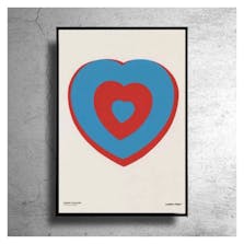 マルセル・デュシャン『Flying Heart』海外展覧会ポスター